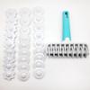 37Pcs/set Fondant Cake Embosser Roller Cookie Cutters Biscuit Molds Ravioli Tool