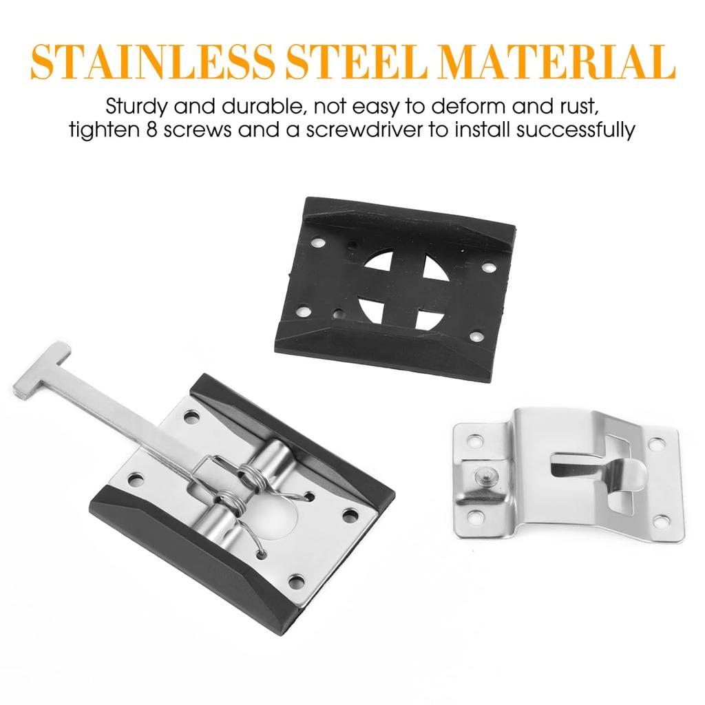 VORCOOL 1 Pair Metal T Style Entry Door Catch Stainless Steel Holder for RV