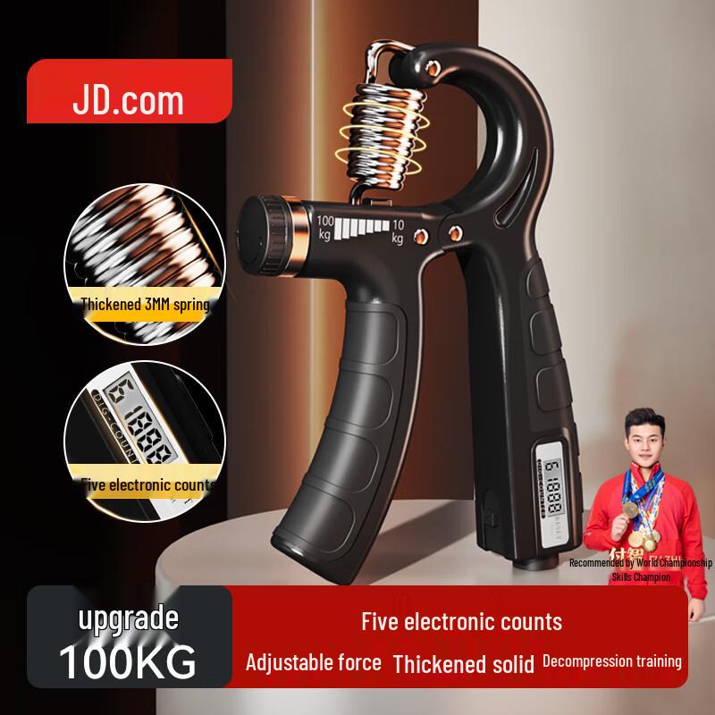 Adjustable Hand Grip Strengthener with Electronic Counter