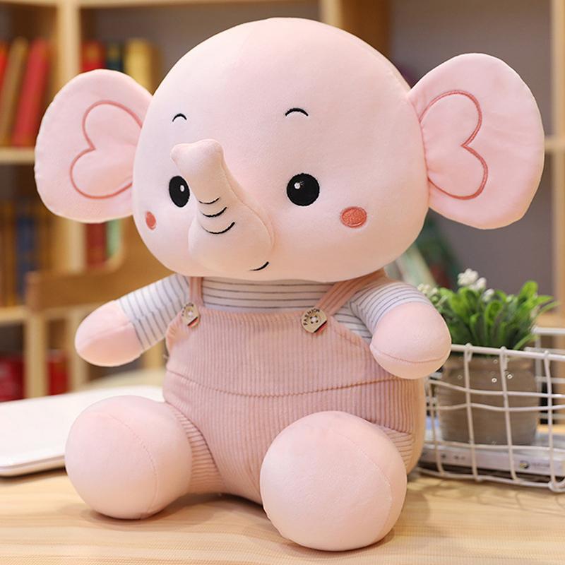 Cartoon Elephant Plush Toy Cute Animal Stuffed Doll Soft Plush Doll Home Decor Grab Machine Doll Throwing Doll For Children Gift