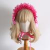 Original Multi-color Lamp Shadow Lolita Headband Small Ribbon Lace Bow Silk Satin Ballet Headband Hair Accessories for Women