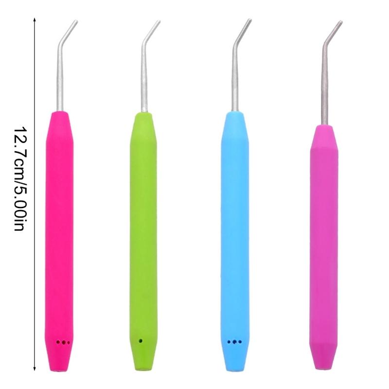 Colorful Loomed Knit Hook Crochet Hooks with Ergonomical Handle Knitting Accessories Multifunctional Knitting Loomed Hook