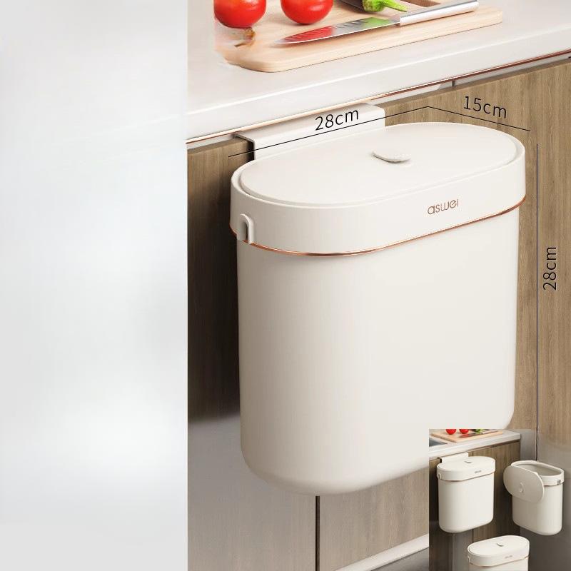 Настенный мусорный бак для дома кухонный туалет туалет с крышкой кухонная корзина для бумаг ведро для хранения large 9L 1858₽