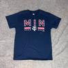 Minnesota Twins Mens Shirt Medium Navy Red Tee T USA Baseball MLB Sports Logom