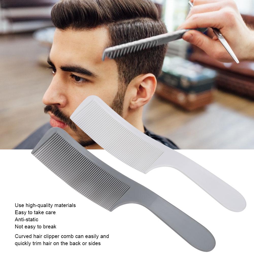 Curved Barber Clipper Comb Salon Barber Hair Cutting Styling Flat Top Comb for Men