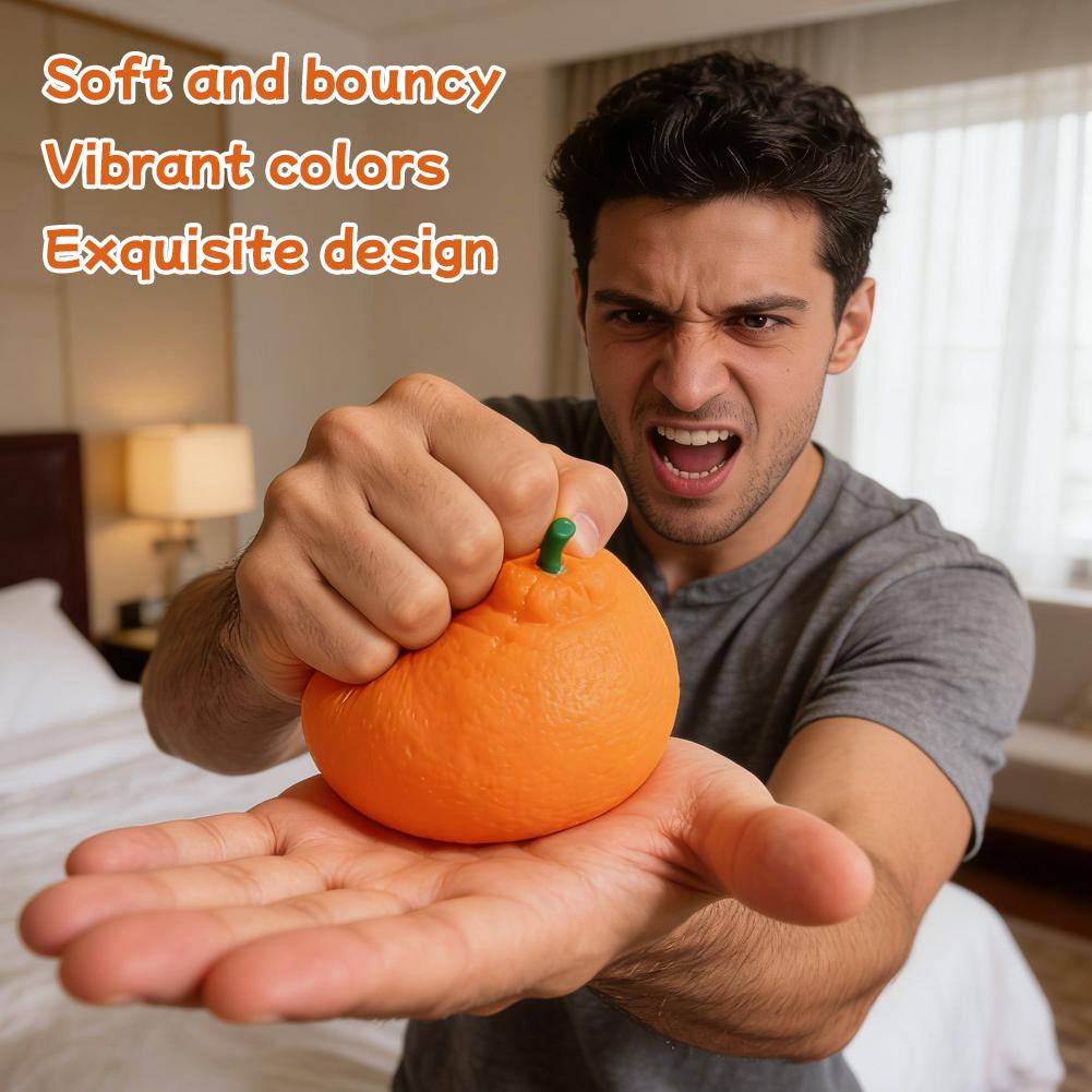 Stress Relief Soft Simulation Orange Fruit,Slow Rising Squeeze Toy For Anxiety Relief, Cute Citrus Fidget Sensory Toys For Adult