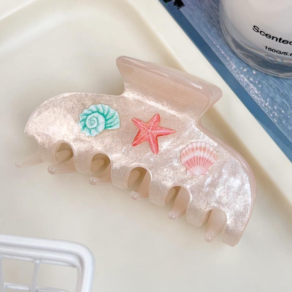 Acetate Starfish Hair Claw Cherry Sea Star Grab Clip Fashion Acetic Acid Hair Clip  Vacation