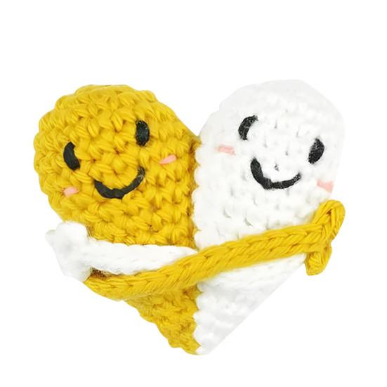 Crochet Pocket Hearts Two Hugging Hearts Handmade Crocheted Pocket Hug Heart Crochet Toy Long Distance Relationship Gifts for Lover Family And Friend