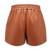 Kunstleder-Shorts für Damen, gerade, lockere Hose, dünne PU-Shorts, Sommer-Freizeitkleidung