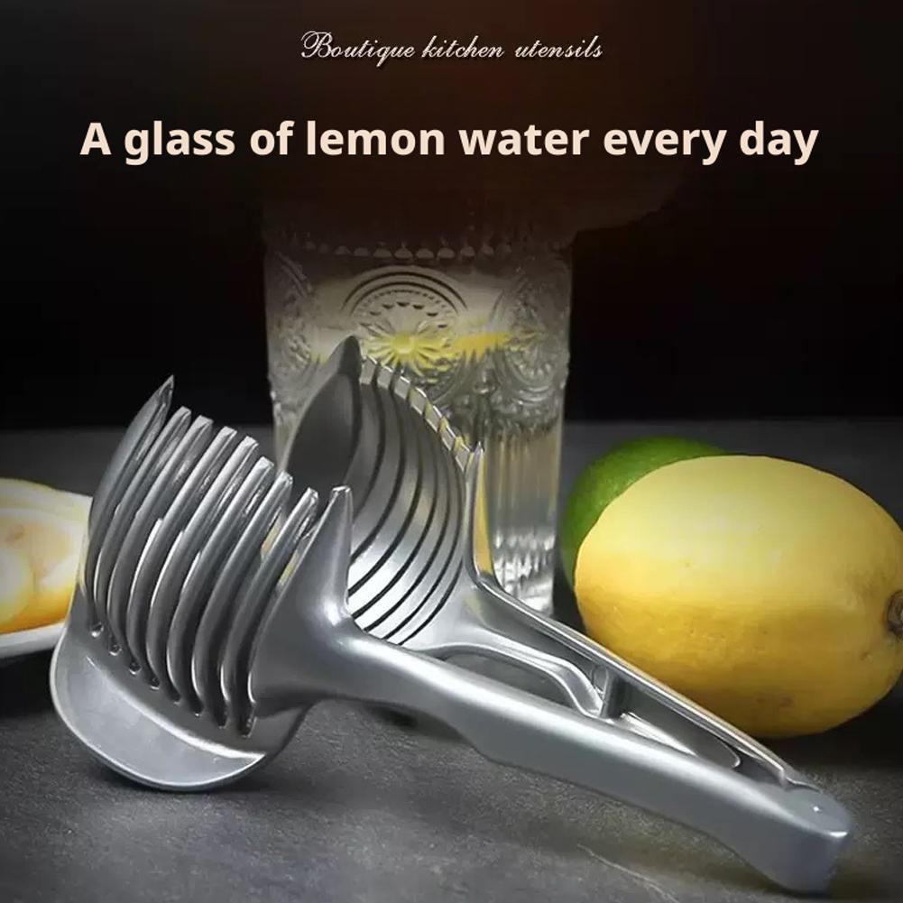 Stainless Steel Kitchen Handheld Orange Lemon Slicer Tomato Cutting Clip Fruit Slicer Creative Gadgets Kitchen Accessories