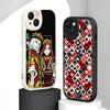 Poker Fashion Pattern Cool Design Phone Case For iPhone 16 15 14 13 12 11 Plus Pro Max High-end Lambskin Silicone Cover Black