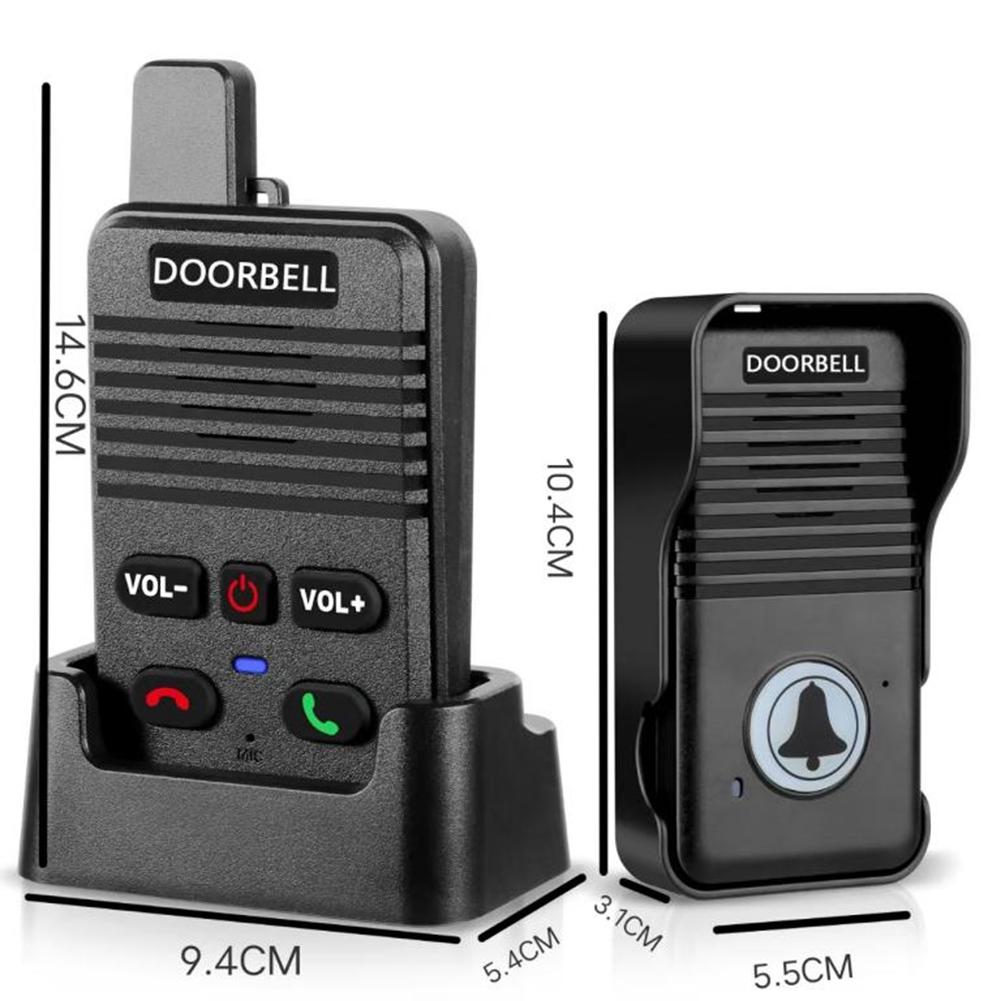 Wireless Voice Duplex Intercom Doorbell 500M House Home Audio with Rechargeable Battery Duplex Door Bell for Factory Office