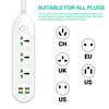 Power Strip 3000W 3 Widely Spaced Outlets 4 USB Charging Ports