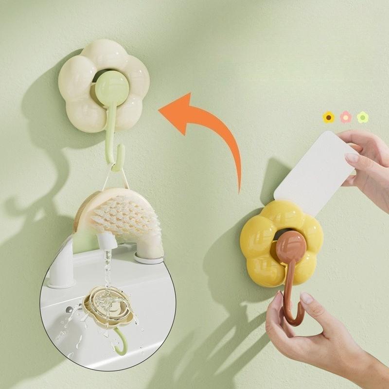 Flower Sunflower Suction Cup Hook Non Drilling Non Marking Hook Vacuum Suction Cup Kitchen Living Room Bathroom Non Marking Hook