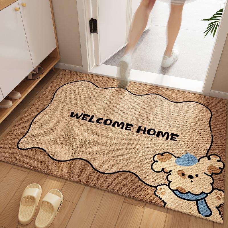 Eingangsteppich Toilettenmatte Badezimmer Rutschfest Stark Saugfähig Toilettentür Bodenmatte Saugfähig Toilette Badezimmer Badezimmerteppich Kieselgur