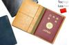 TOCHIGI LEATHER Passport Tochigi and Flap Short Holds Various Made in Japan with Carefully Selected Natural Natural Cowhide Leather Case, Leather,