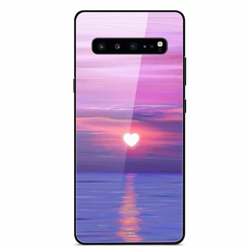 For Samsung S10 5G Case S10e S9 S8 S7 Edge Luxury Tempered Glass Hard Back Cover For Samsung Galaxy S10 Plus Lite TPU Bumper