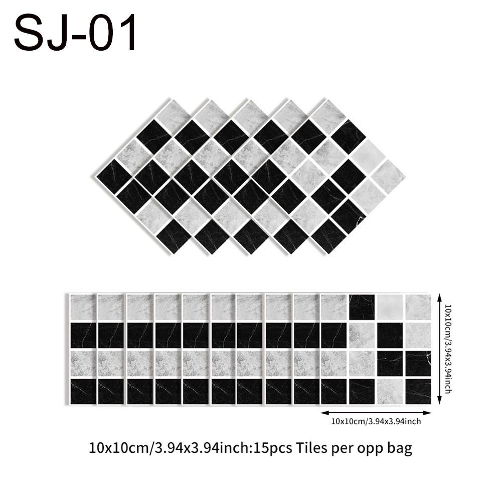 

15шт наклейка водонепроницаемый DIY плитка стены 3D декор для кухни и ванной комнаты 1#