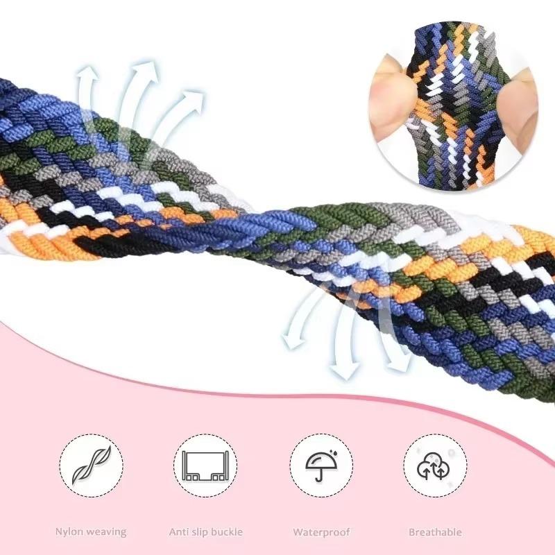 Braided Nylon Strap for Xiaomi Mi Band 9/8 Pro Breathable Comfortable Accessories Replaceable Wristband Redmi Watch 4/5 correa