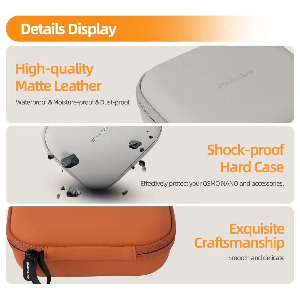 New Protective Camera Storage Bag Shockproof Hard Carrying Case Waterproof Handbag for DJI Osmo Nano Action Camera Accessories