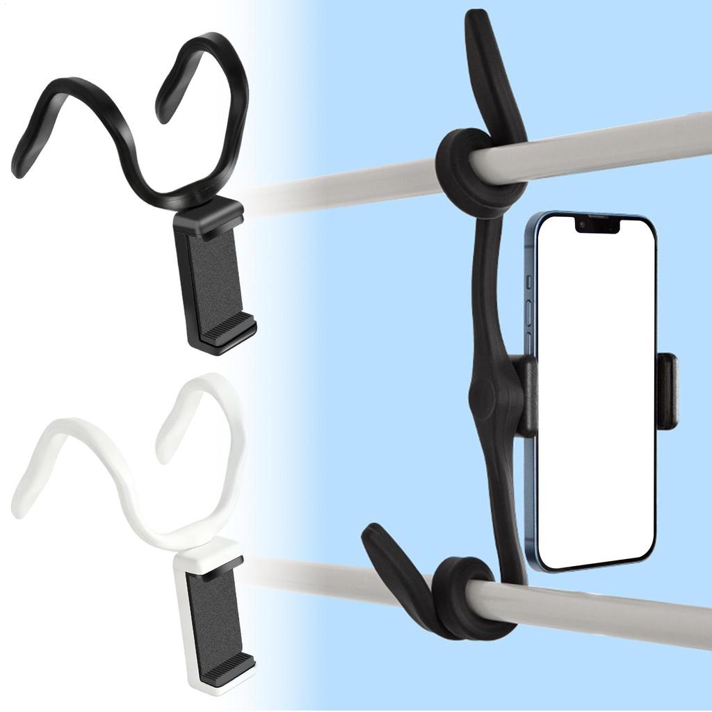 Phone Holder for Treadmill 360 Degree Rotation Folding Tablet Stand Bendable Treadmill Phone Rack for Stroller Elliptical Car