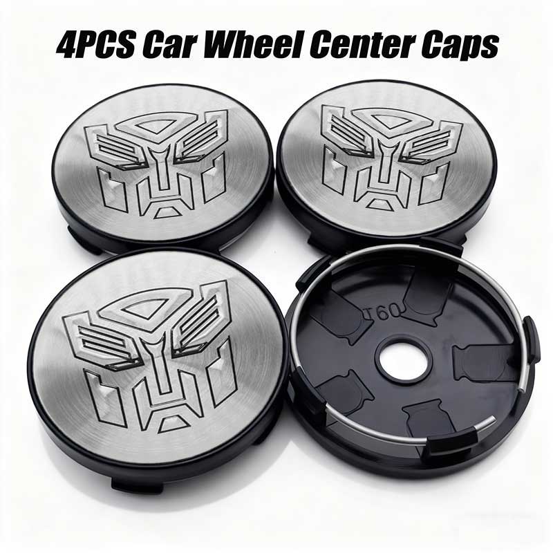 4PCS Universal 56mm 60mm For Autobot Badge Car Wheel Center Caps , HJUJ6 Dustproof Decorative Hub Caps Sticker