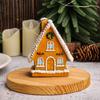 Durable Resin Christmas Village House LED Lighted Decoration Holiday Ornament For Tabletop Festival Tiny Scene
