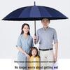 12-Rib 24-Rib Long-Handle Straight Men's Umbrella for Two, Business Advertising, Sun and Rain Protection