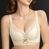 Wire-free Small Chest Gathered Hollow Lace Underwear Women's Side Breast Anti-sagging Adjustment Non-slip Massage Cup Bra