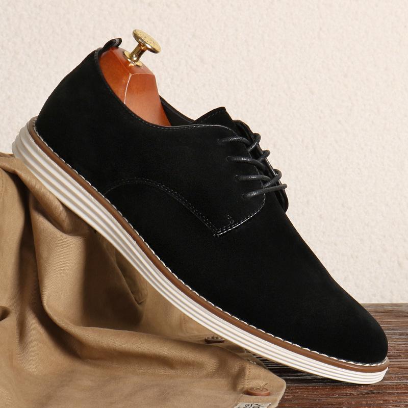 Fashion Men British Retro Leather Casual Shoes Sneakers Men's Lace-Up Derby Shoe Mens Light Comfortable Driving Flats 7217