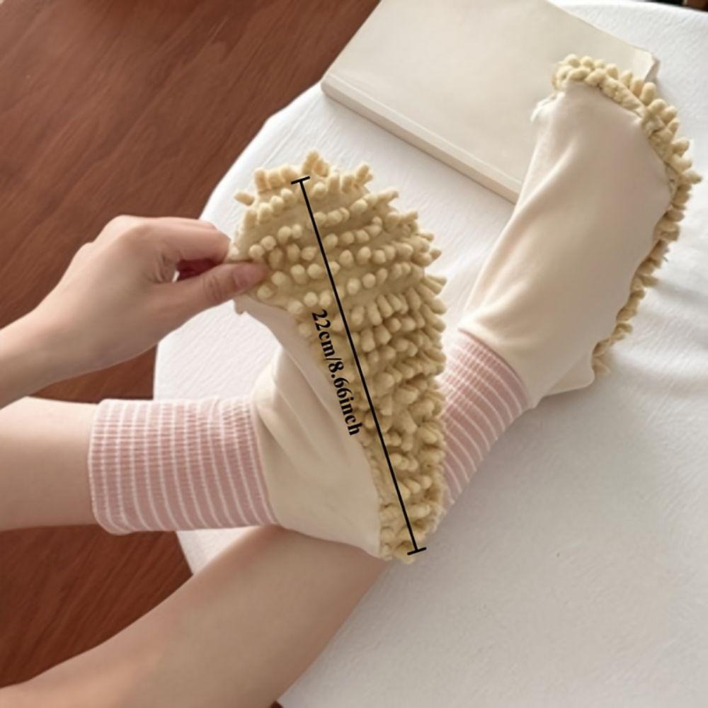 Chenille Sole Washable Sock Mop Absorbent Dusting Socks New Lazy Floor Cleaning Tools Indoor Use