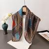 68X68Cm Square Scarf Women Muslim Hijab  Print Silk Neckerchief Shawl Wraps Headband Handle Hair Accessories Bandana Pashmina