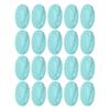 20 ks Přírodních oválných plochých kabošonů 18x13mm Vejcovité tyrkysové pro výrobu šperků a korálků