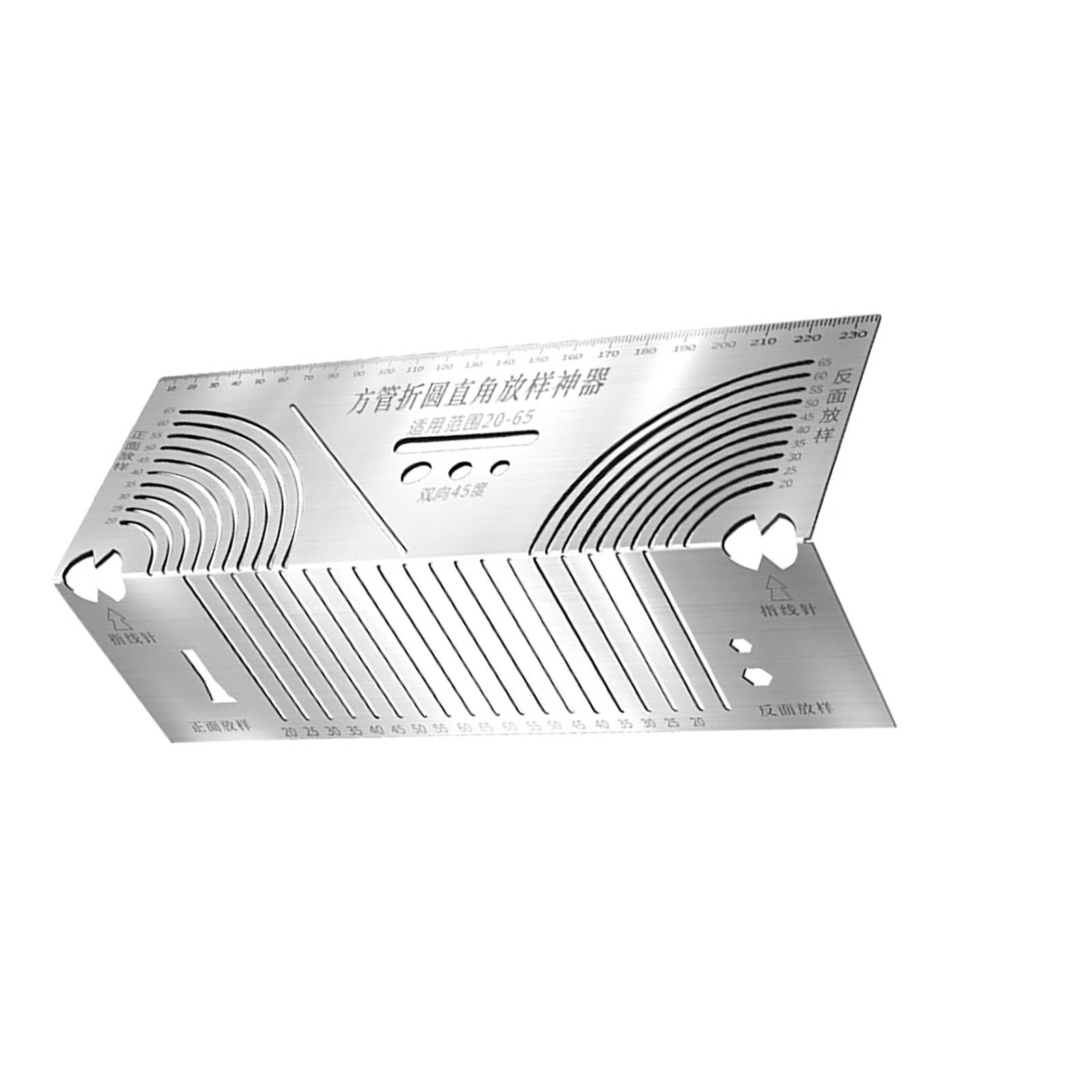 

Инструмент для угловой и дуговой маркировки, нержавеющая чертилка, линейка для дуговой маркировки, параллельный чертежный инструмент для металлообработки, сварки, строительства 20T65