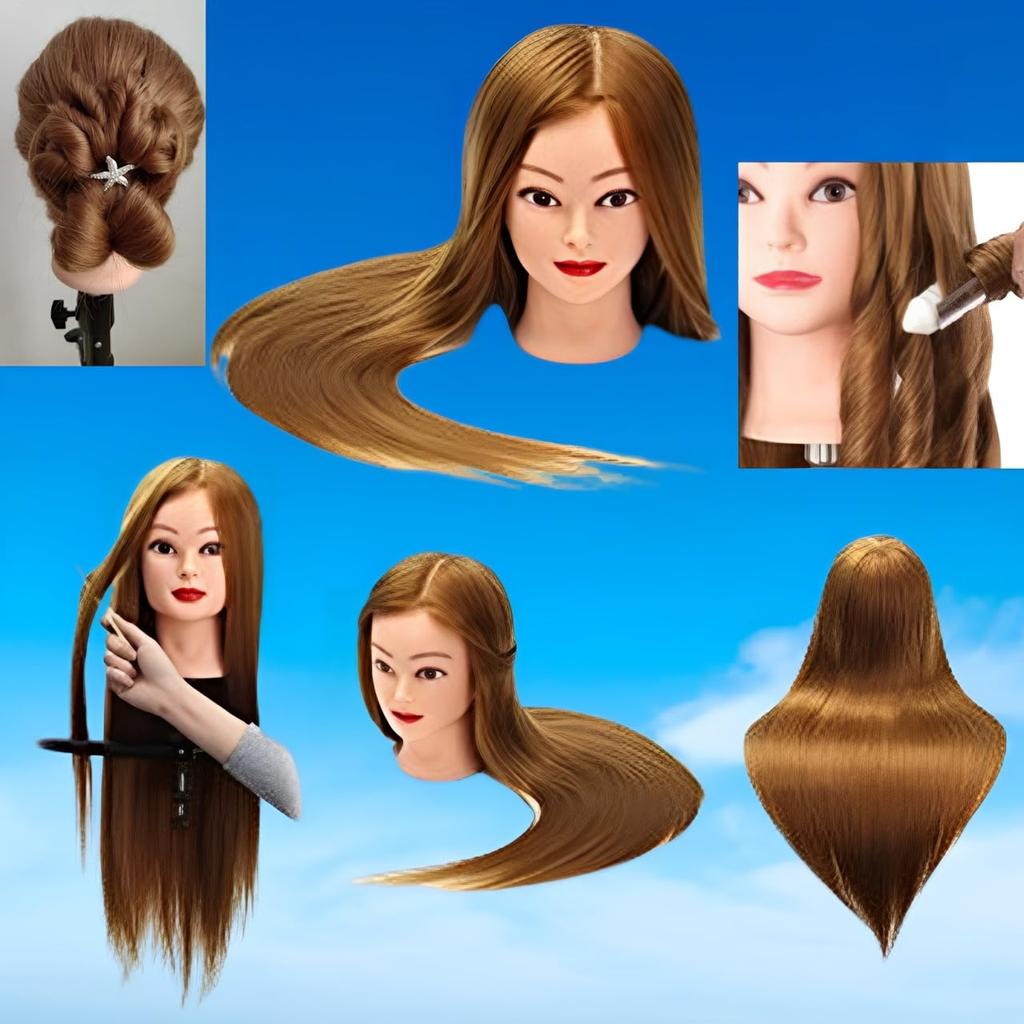 MIMIA Stylist Set, Schneidemannequin, Perücken-Übungskopf, Friseursalon-Mannequin-Puppe, Friseursalon-Hairstylist Flechtübung