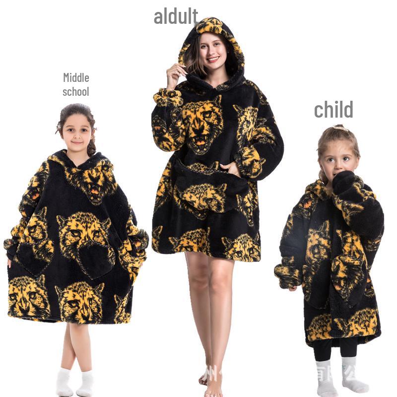 2023 Hooded Oversized Flannel Blanket Clothing for Men & Women – Extended Length for Warmth