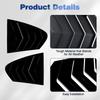 For BMW 5 Series F10 525i 530i 2011-2017 2Pcs Car Rear Window Side Louver Shutter Cover Vent Scoop Blinds Trim Spoiler