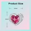 925 Sterling Copper January-December Birthday Stone Love Zircon Pendant Bead Fit Charms Necklace Bracelet Women Zircon DIY Gift