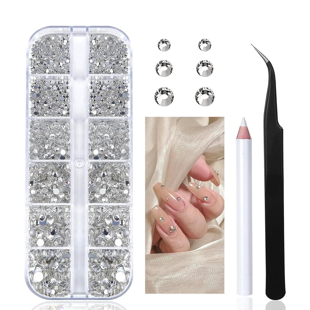 Aninako Nail 3D and Round Nail Art Nail Handmade Craft DIY Nail Decor Rhinestones, Diamond, Heart, Rectangle, Accessories, Decorations, Materials,