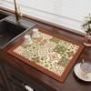 Tappetino Scolapiatti da Cucina Vintage Tappetini Super Assorbenti per Cucina Tappetino Scolapiatti per Piano di Lavoro Caffè Piatti Tappeto per Pavimento Bagno Tovaglietta per Tavola