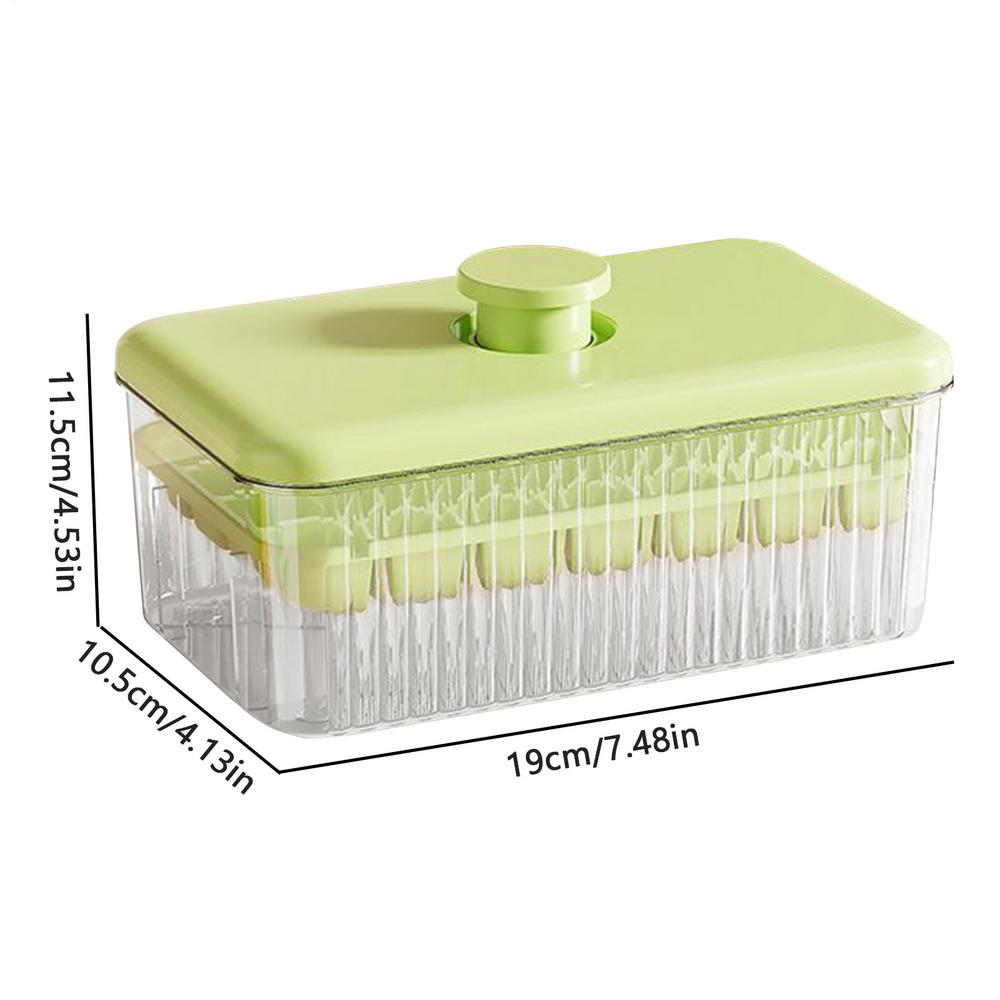 Ice C Ube Tray with Lid and Bin Square 56-cube Easy Release I Ce Cube Molds Kitchen Accessories Bar DIY Iced Drink Maker Tool