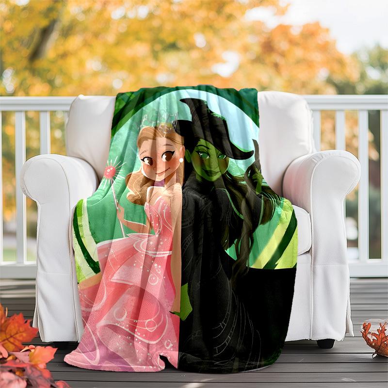 1pc The Wizard of Oz2 Theme Blanket - Digital Print, Polyester, Cozy for All Seasons, Perfect for Outdoor, Camping, and Travel