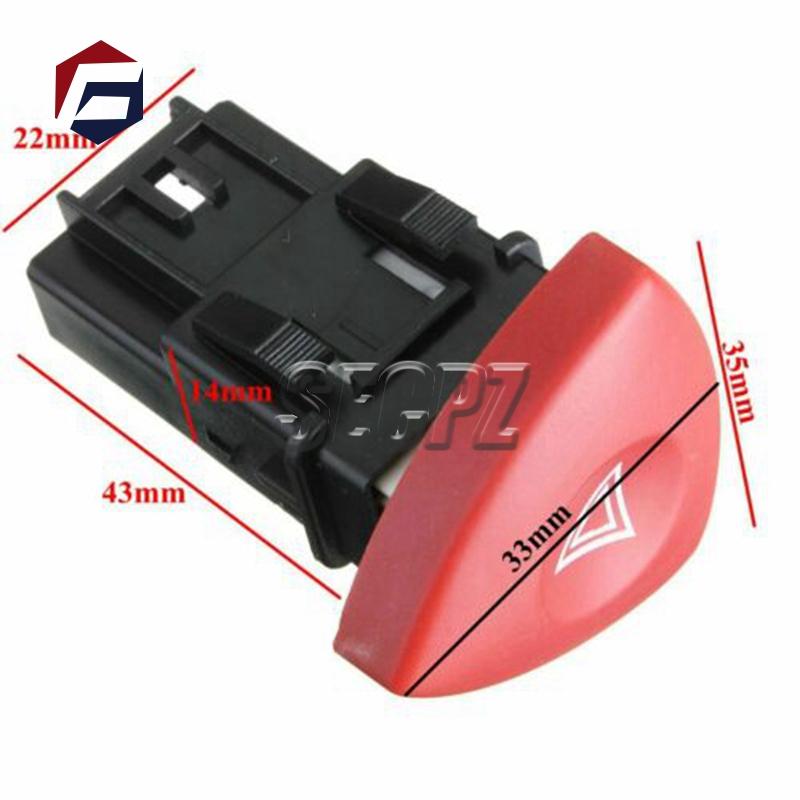 8200442724 93856337 Hazard/Emergency Warning Light Switch Dash Button for Renault Espace Laguna Nissan Primastar Vauxhall