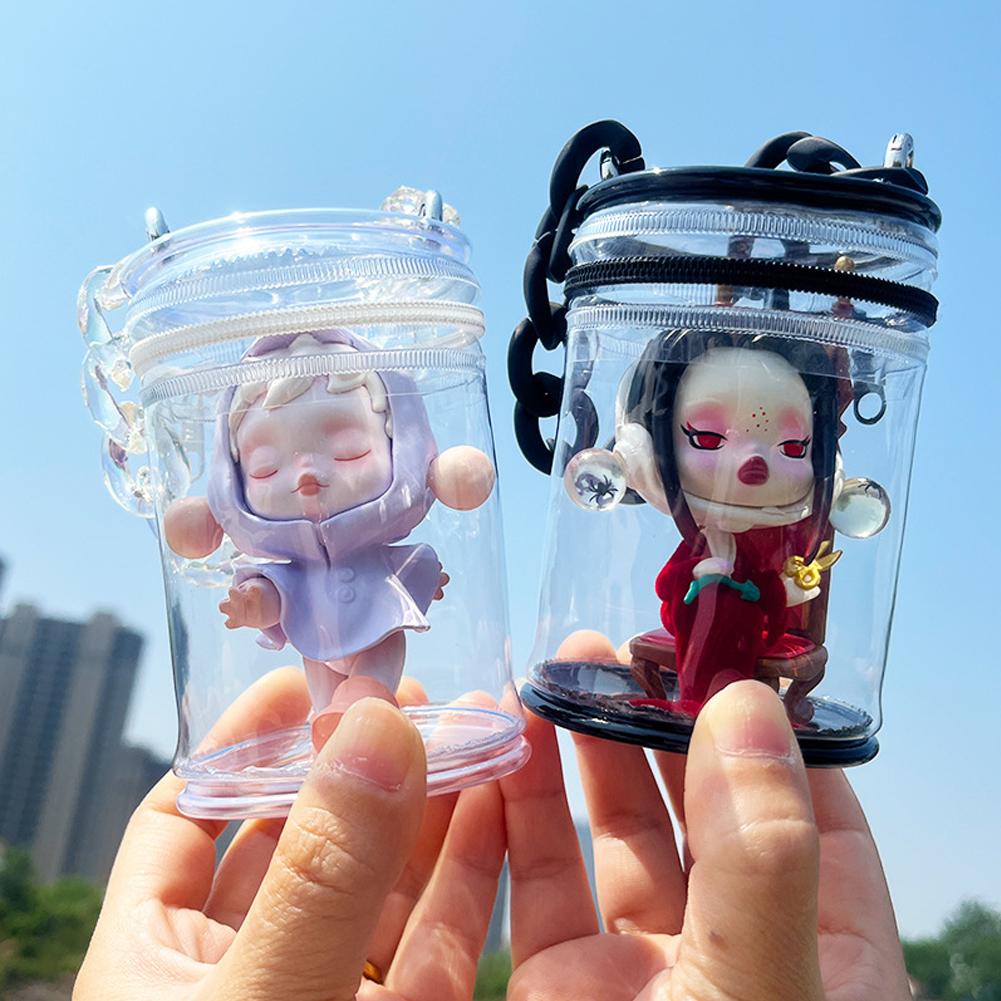 Creative Thicken Transparent Bag for Doll Display Storage Bag Mystery Doll Protection Case Mystery Toy Storage Boxes for Doll Toy Zipper Pouch