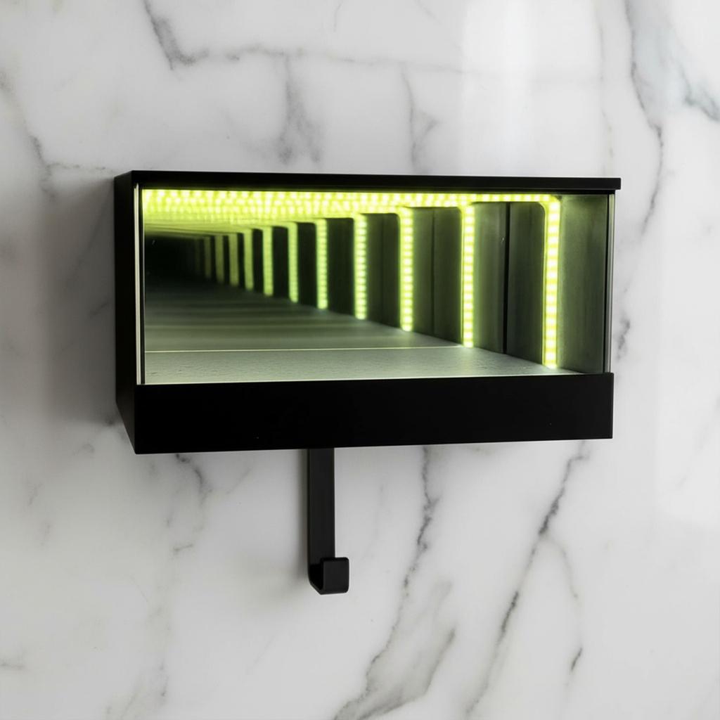 Infinity Garage Keychain Car Luminous Infinite Garage Key Hook LED Light Car Key Hanger For Apartment Home Office Entryway