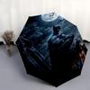 1pc Batman Night Automatic Folding Umbrella - Compact 8-Rib Design, Durable Plastic & Iron1414L