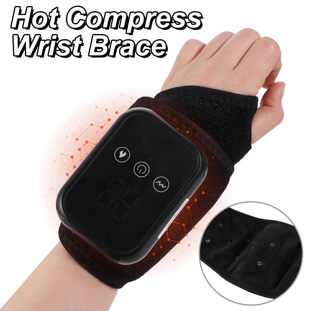 Non-Slip Electric Heating Wrist Guard Adjustable Wireless Wrist Massager  Hand Wrist Support