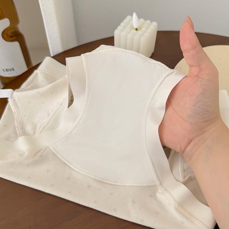 Women's Summer Fashion New Cartoon Bear 10A Antibacterial Mid Waist Briefs