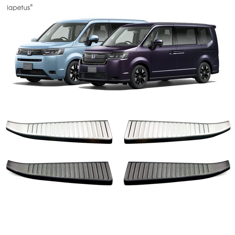 2 PCS Rear Trunk Bumper Door Sill Foot Plate Guard Protector Cover Trim For Honda STEPWGN   Stainless Steel Accessories