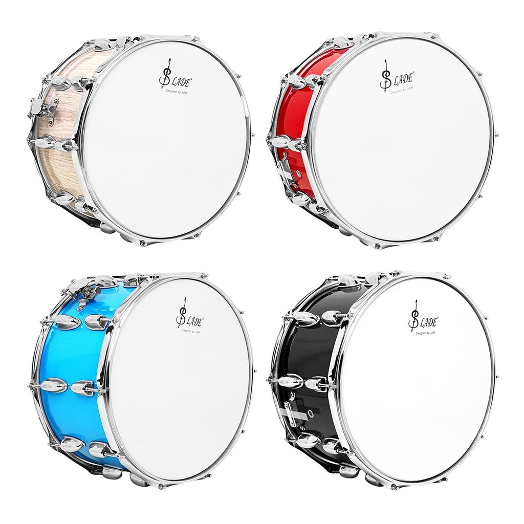 SLADE Snare Drum Set 14x8 Inch Percussion Instrument Drum Set with Drumsticks Shoulder Strap Drum Key for Students Beginner